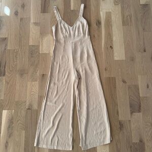 Willow Beige Wideleg Jumpsuit size XS